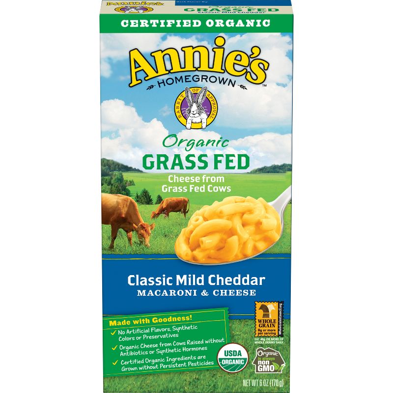Annie's Organic Grassfed Classic Mild Cheddar Flavor Macaroni & Cheese - 6oz