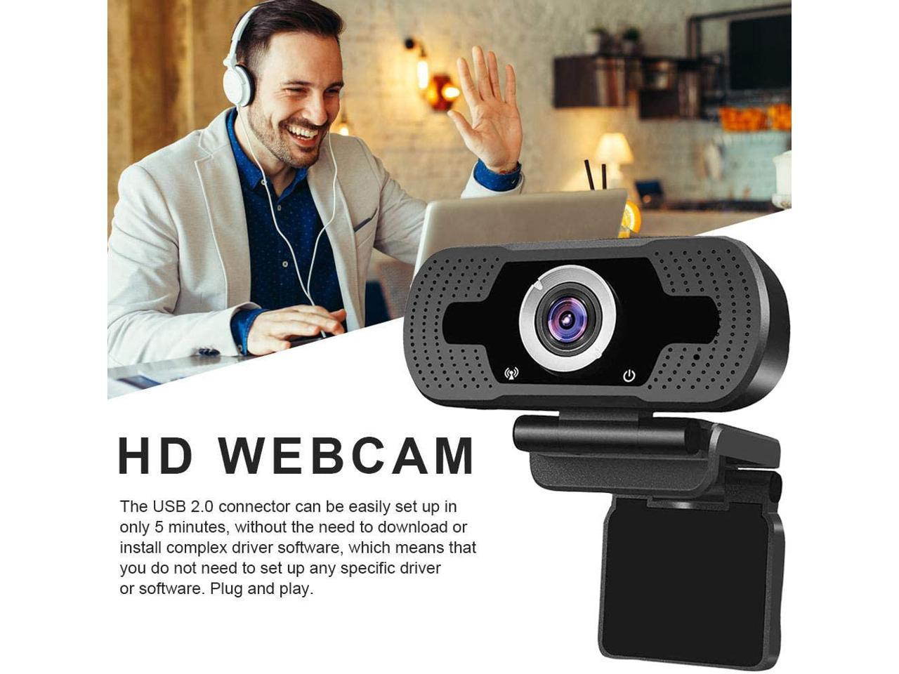1080P Full HD Webcam,Computer Laptop Camera for Conference and Video Call, Pro Stream Webcam with Plug and Play Video Calling,Built-in Mic