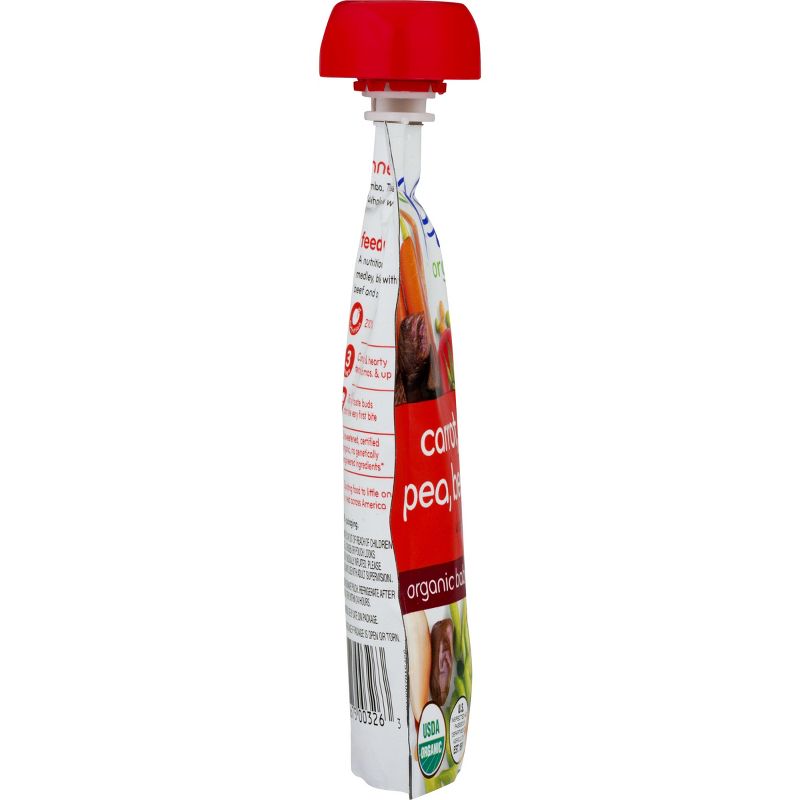 Plum Organics Carrot Chickpea Pea Beef & Tomato with Celery Date & Onion Baby Food Pouch - 4oz