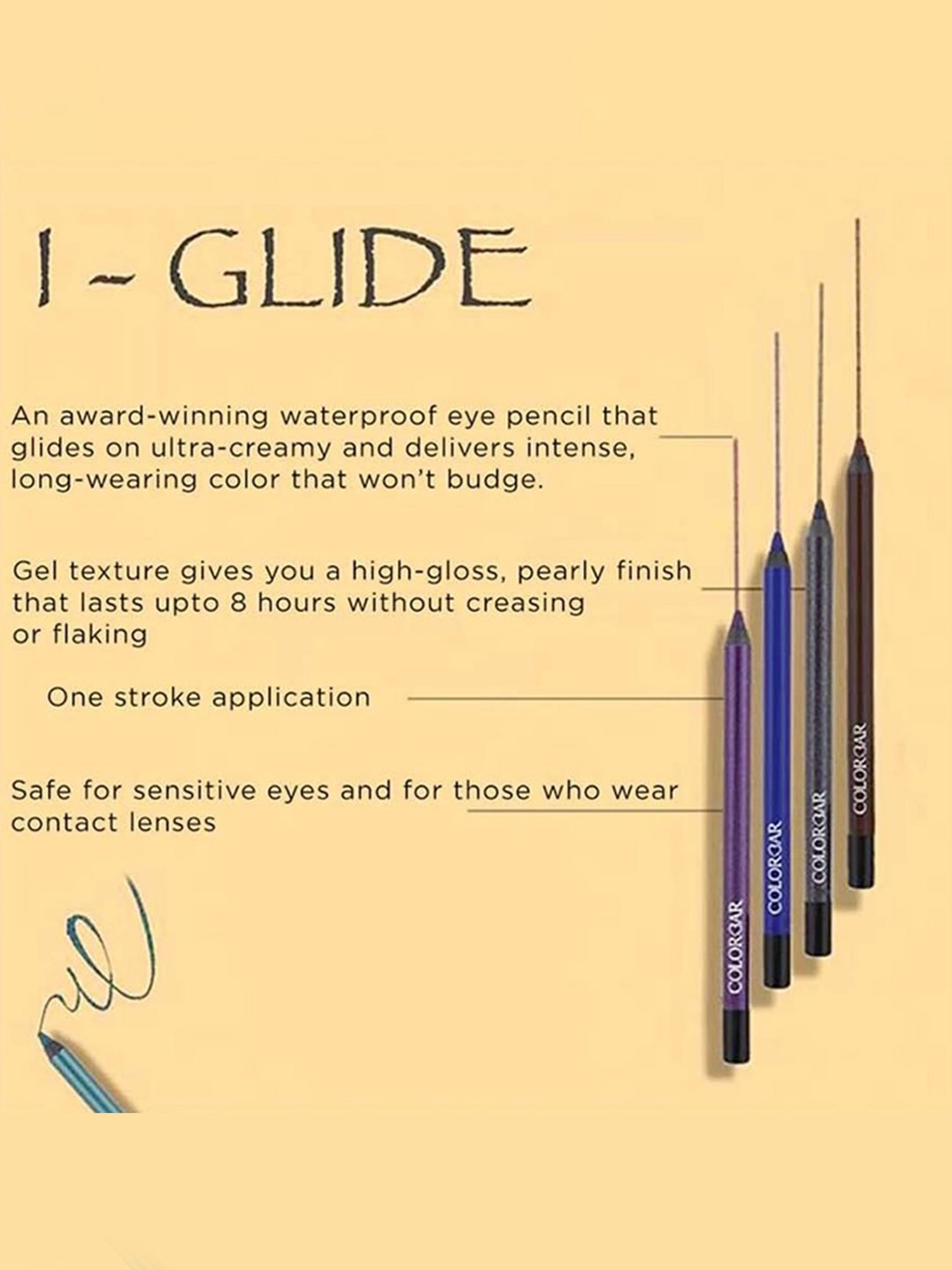 Colorbar I-Glide Eye Pencil 019 Sterling Silver - 1.1 gm