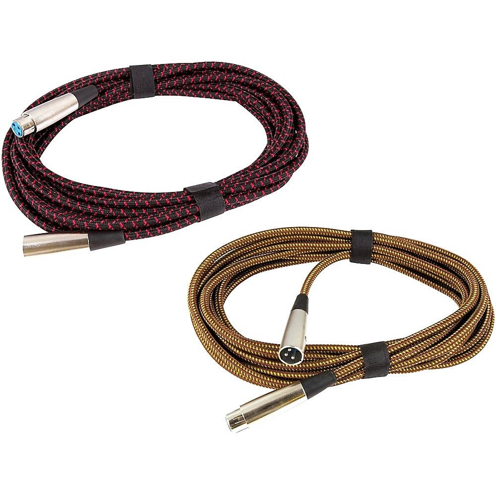 Musician's Gear Tweed Lo-Z Woven XLR Mic Cable Gray 20 ft.