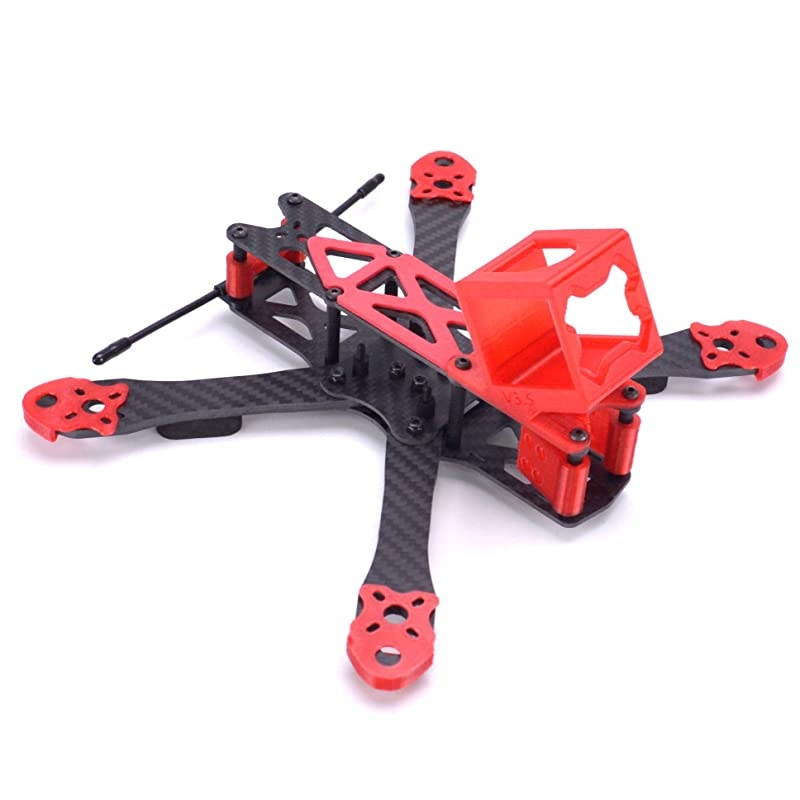 225mm FPV Racing Drone Frame Carbon Fiber 5inch Quadcopter Frame Kit with 3D Printed Camera Mount for Gopro