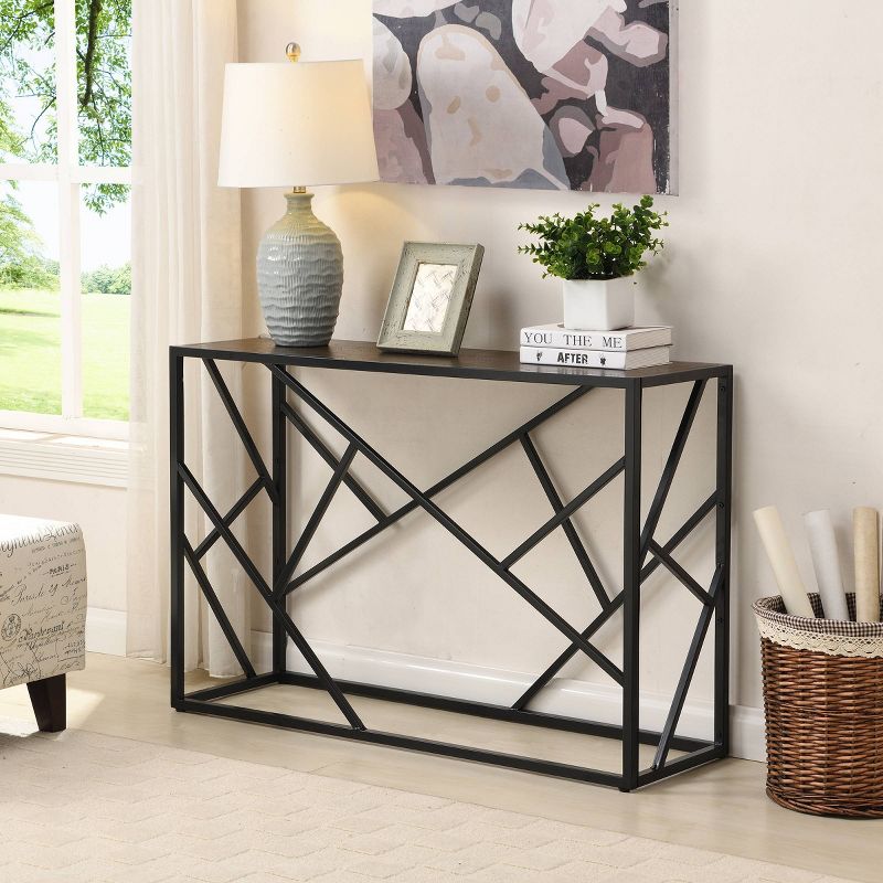Cressida Console Table Elm/Black - Carolina Chair & Table