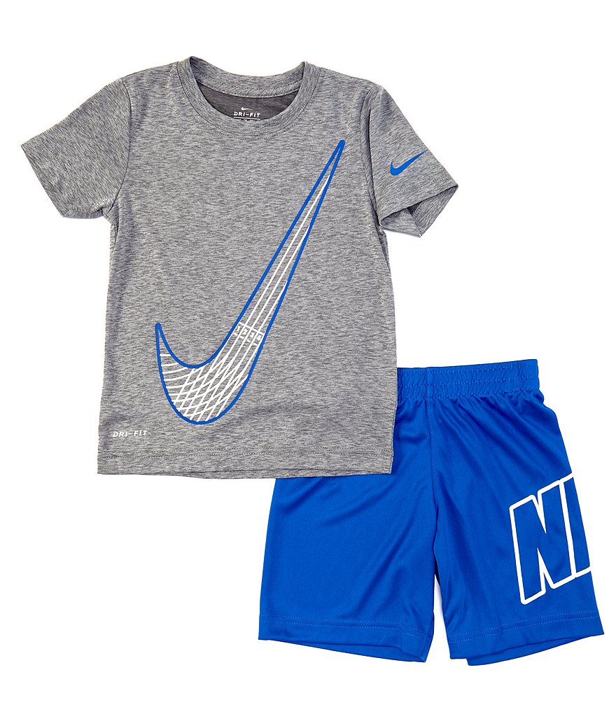 Nike Little Boys 2T-7 Short-Sleeve Dropset Tee & Shorts Set