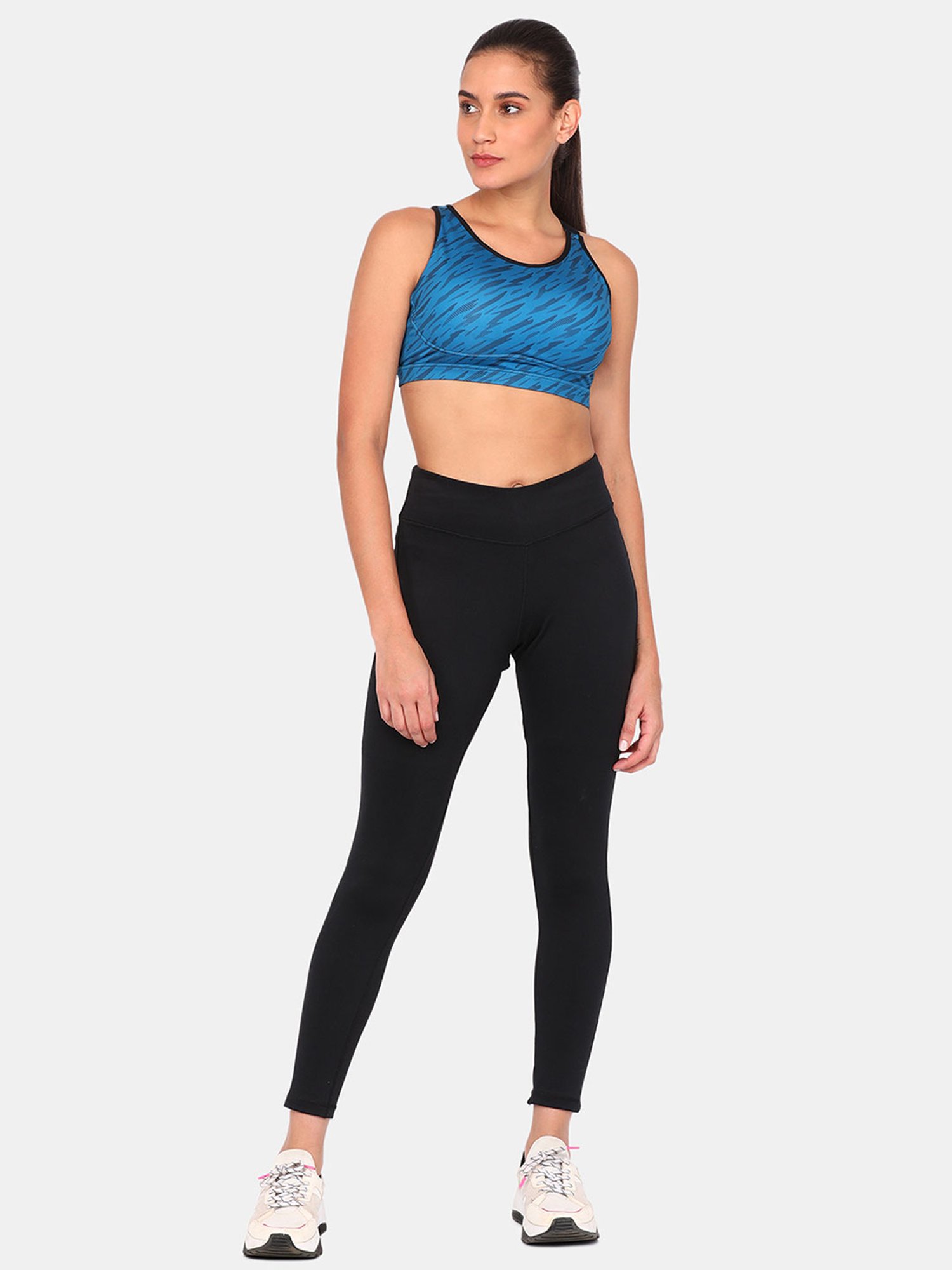 Zelocity by Zivame Blue Non Wired Non Padded Sports Bra