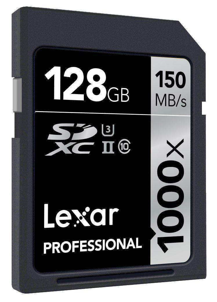 Lexar 128GB Professional 1000x UHS-II U3 SDXC Memory Card #LSD128CRBNA1000