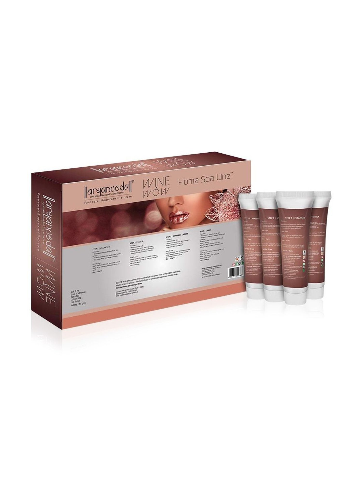 Aryanveda Wine Wow Facial Spa Kit