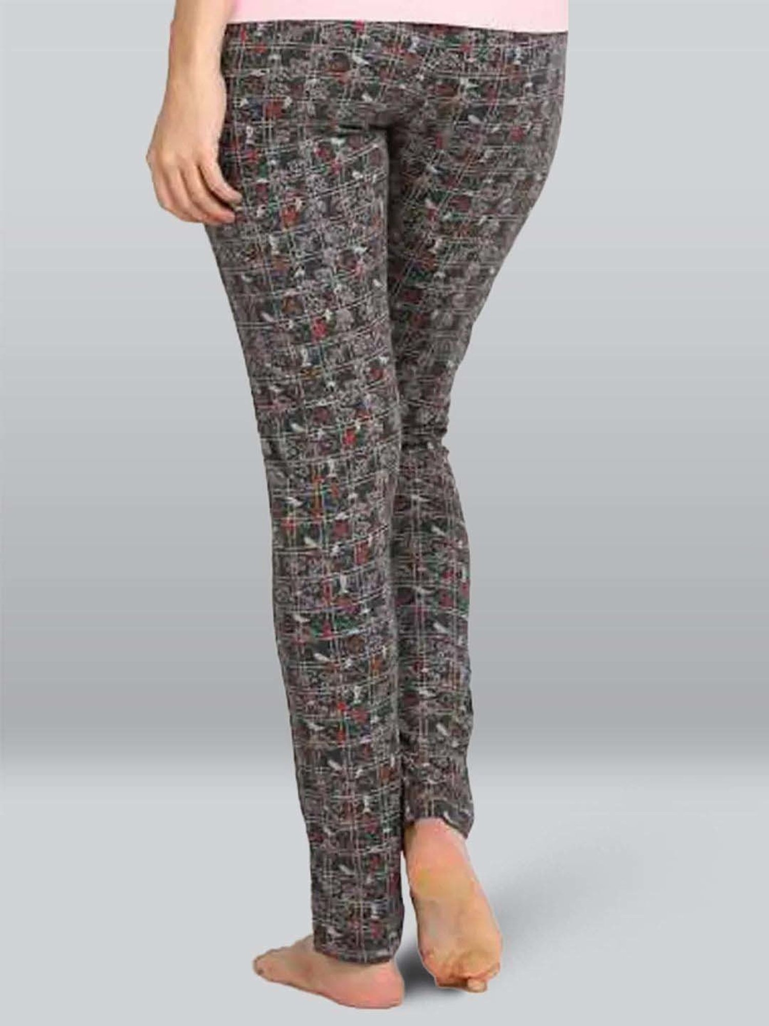 Lyra Ash Grey Printed Pyjamas