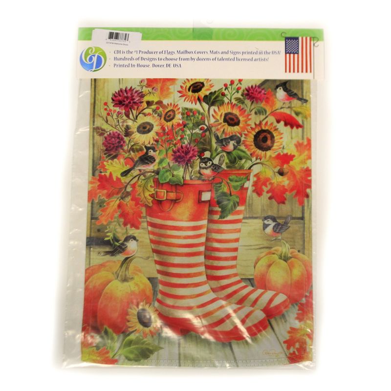 Home & Garden 18.0" Welcome Boots Flag Double Sided Custom Decor  -  Flags