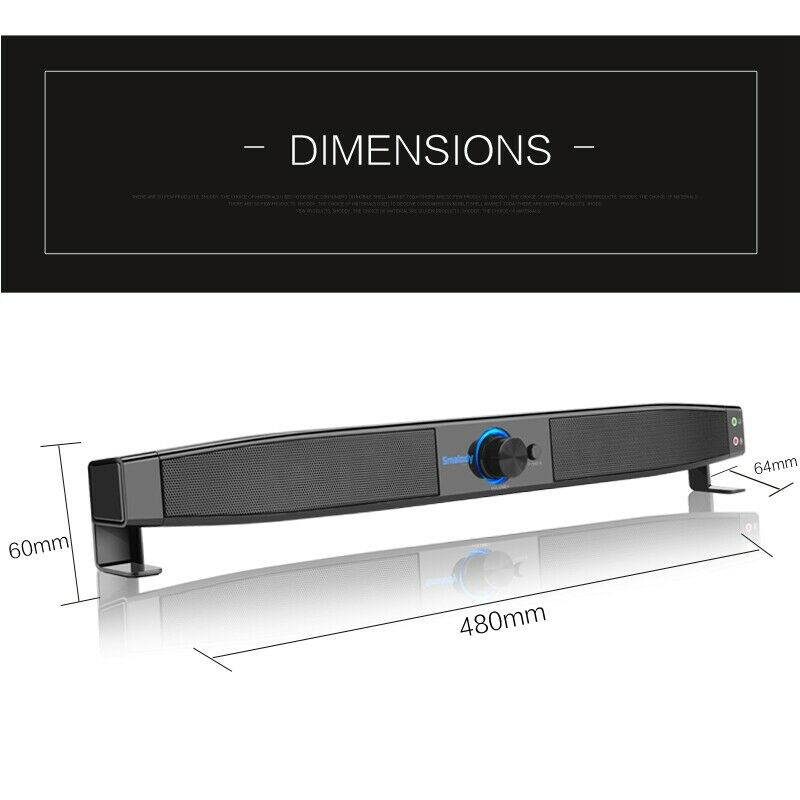 Home Theater Soundbar Wired Sound Bar Speaker System Subwoofer Stereo Super Bass