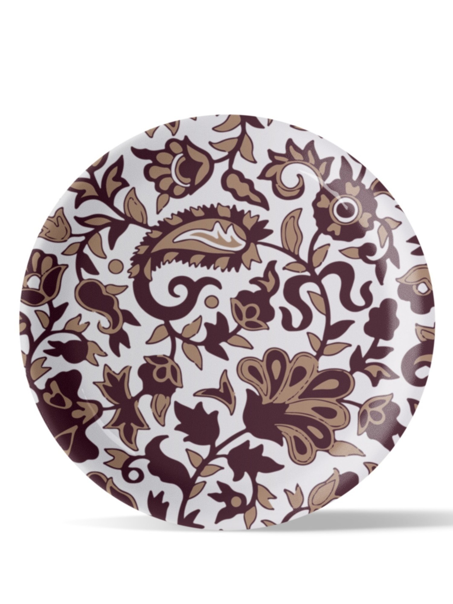 Nestroots Paisley Print Multicolor Porcelain Wall Plate