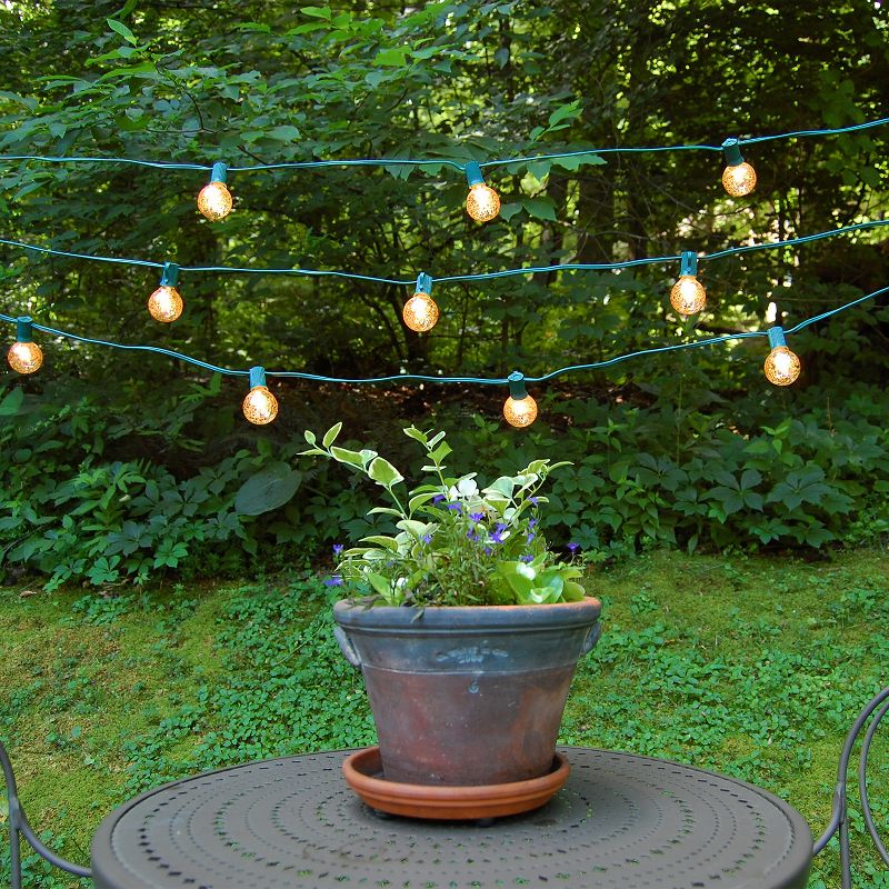 25 Lights Mercury Electric Globe String Lights Gold