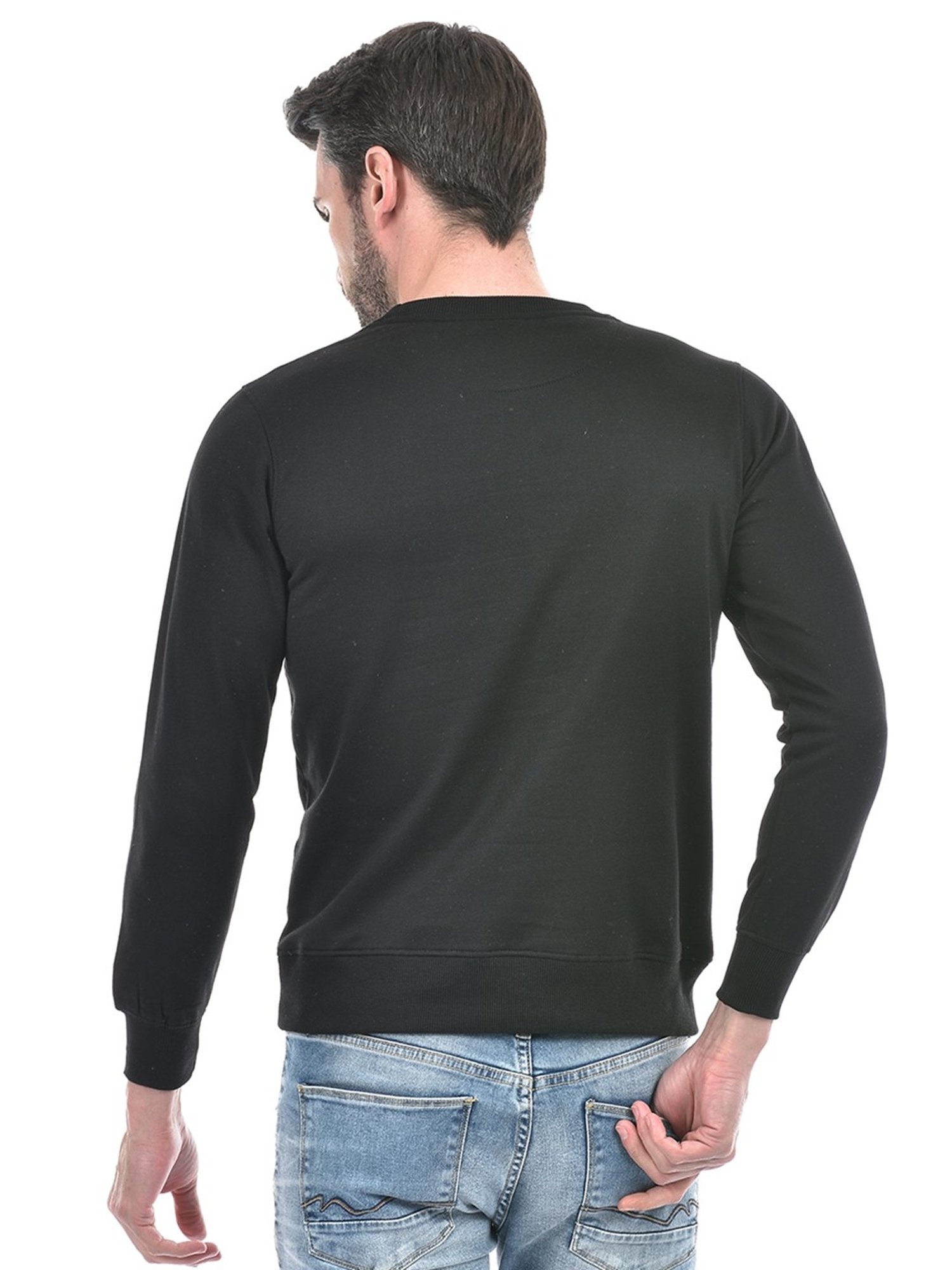 Integriti Black Regular Fit Printed Sweatshirt