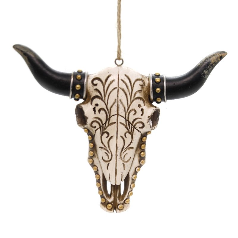 Holiday Ornaments 4.75" Bull Skull Decorative Ornament Western  -  Tree Ornaments