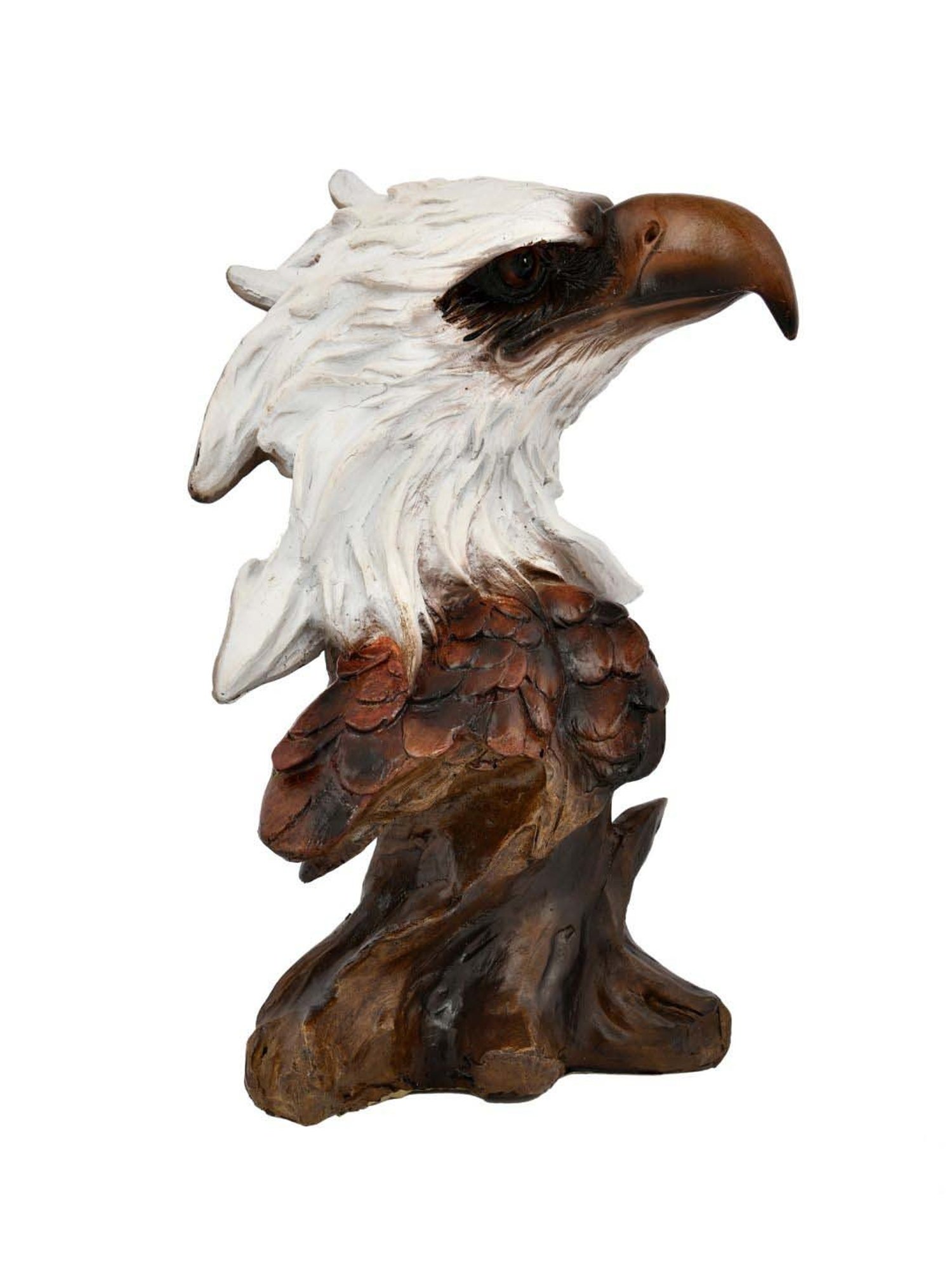 Tayhaa Brown & White Resin Wings Of Freedom Eagle Showpiece.