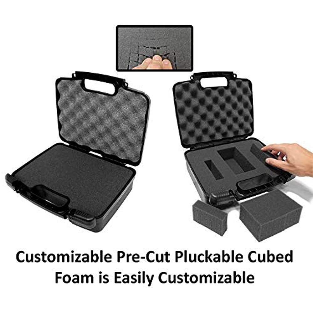 CASEMATIX Portable Projector Hard Case with Internal Customizable Diced Foam and Carrying Handle - Fits Sony Pico Mobile Projector MPCL1