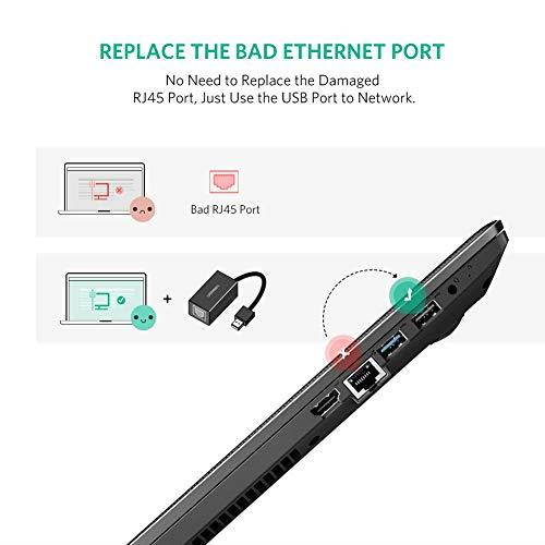 Ethernet Adapter USB 20 to 10100 Network RJ45 LAN Wired Adapter for  Switch Wii Wii U MacBook Chromebook Windows 10 81 Mac OS Surface Pro Linux ASIX AX88772 Chipset Black