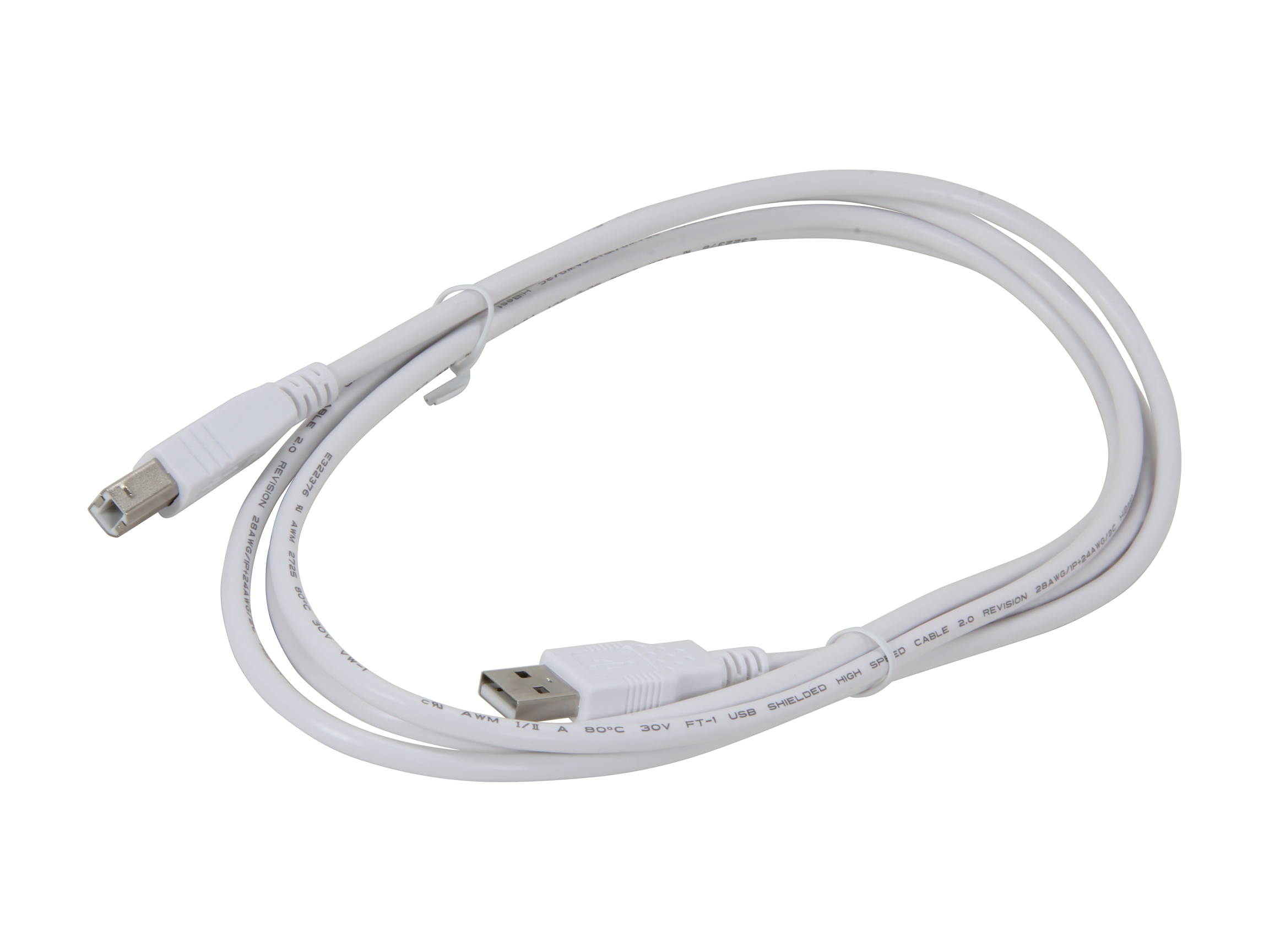 C2G 13172 USB Cable - USB 2.0 A Male to B Male Cable for Printers, Scanners, Brother, Canon, Dell, Epson, HP and more, White (6.6 Feet, 2 Meters)