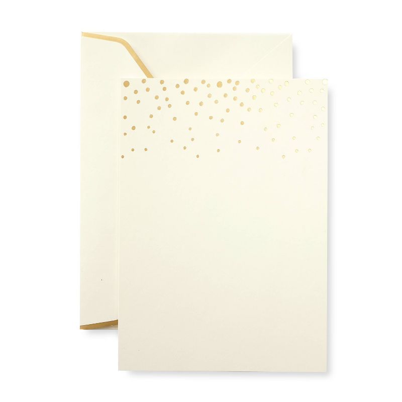 25ct Foil Dots Invitation Pack Gold