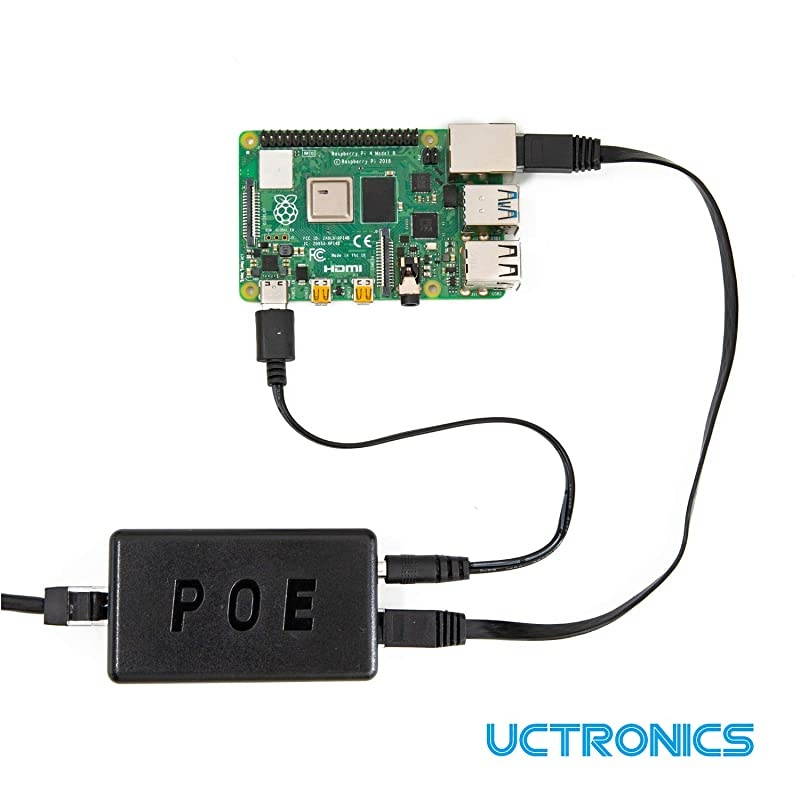 PoE Splitter 5V 4A for Jetson Nano, Raspberry Pi 4 and More &ndash; Active PoE+ to Barrel Jack or USB-C, IEEE 802.3at/af Compliant