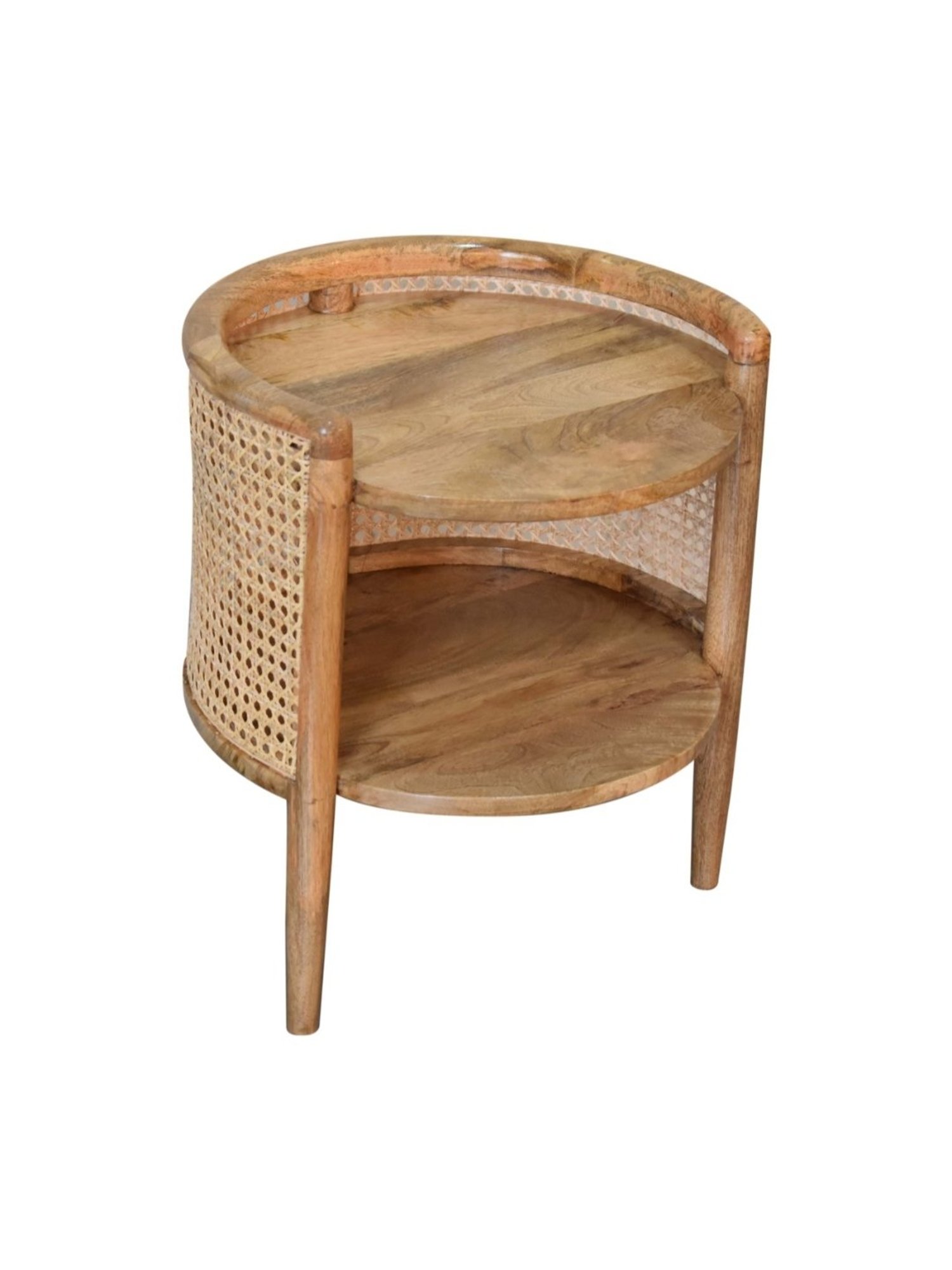 Ikiriya Avina Solid Dark Brown Wood End Table