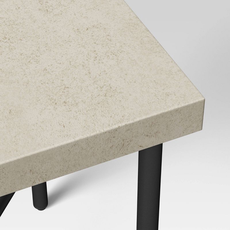 Faux Stone & Metal Patio Accent Table - Threshold™