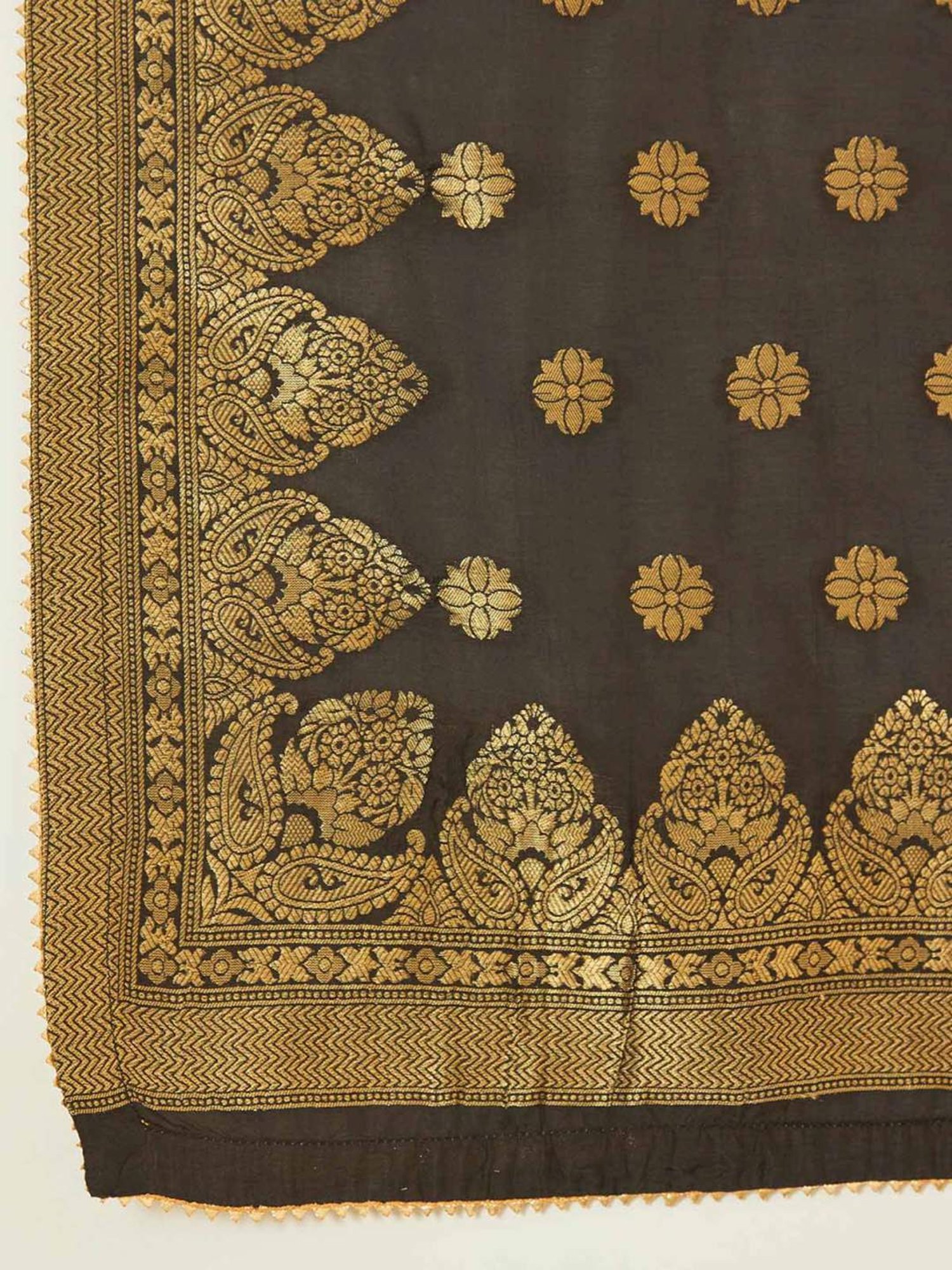 Soch Black Woven Pattern Dupatta
