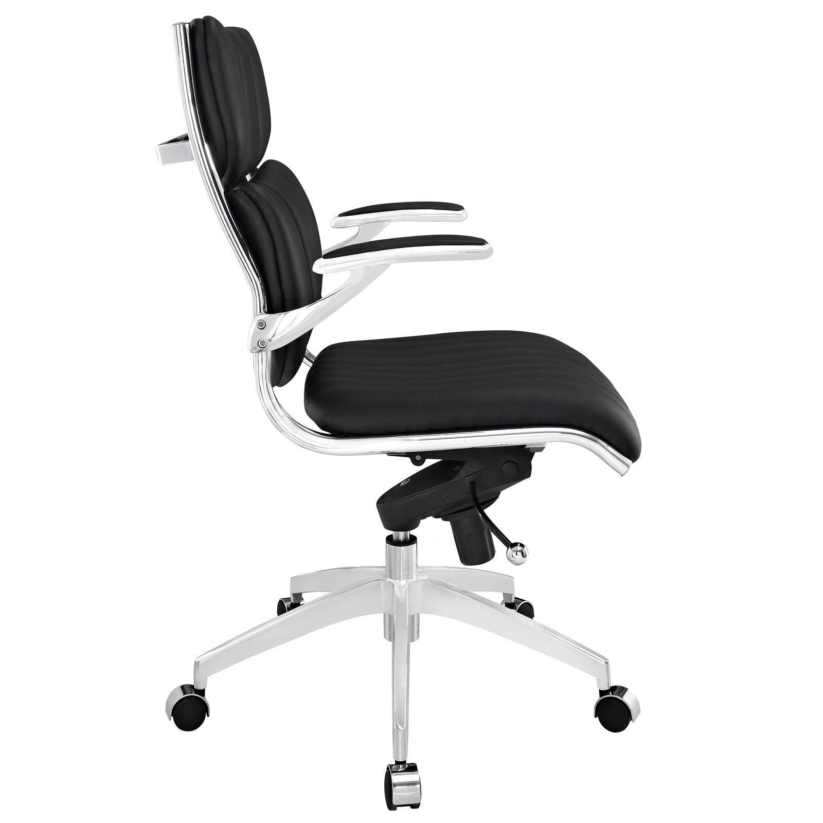 Global Leather Task Chair, Black (8993BK450/550) 