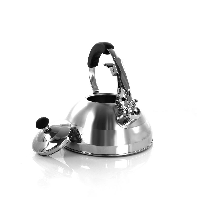 Mr. Coffee 2 Quart Stainless Steel Whistling Tea Kettle with Nylon Handle
