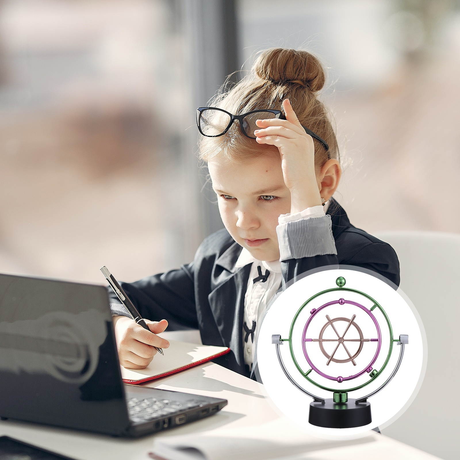 1 Pc Perpetual Motion Instrument Magnetic Tellurian Art Craft Adornment