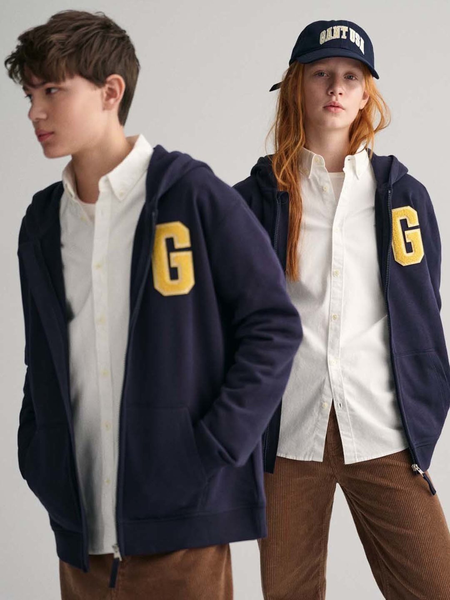 Gant Kids Navy Embroidered Full Sleeves Sweatshirt