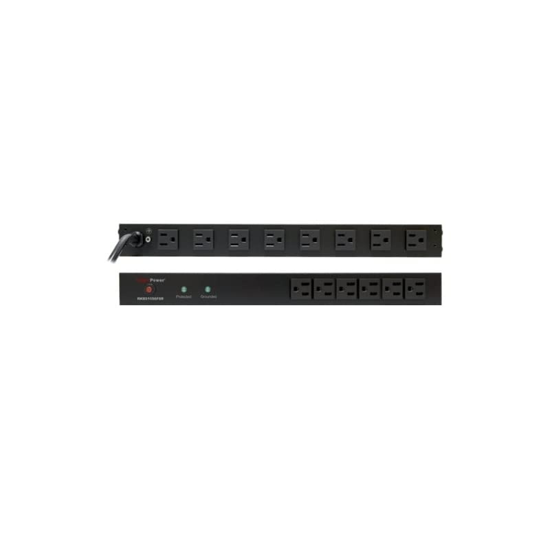 RKBS15S6F8R 15A 14Outlet 1U RM Rackbar Surge Suppressor