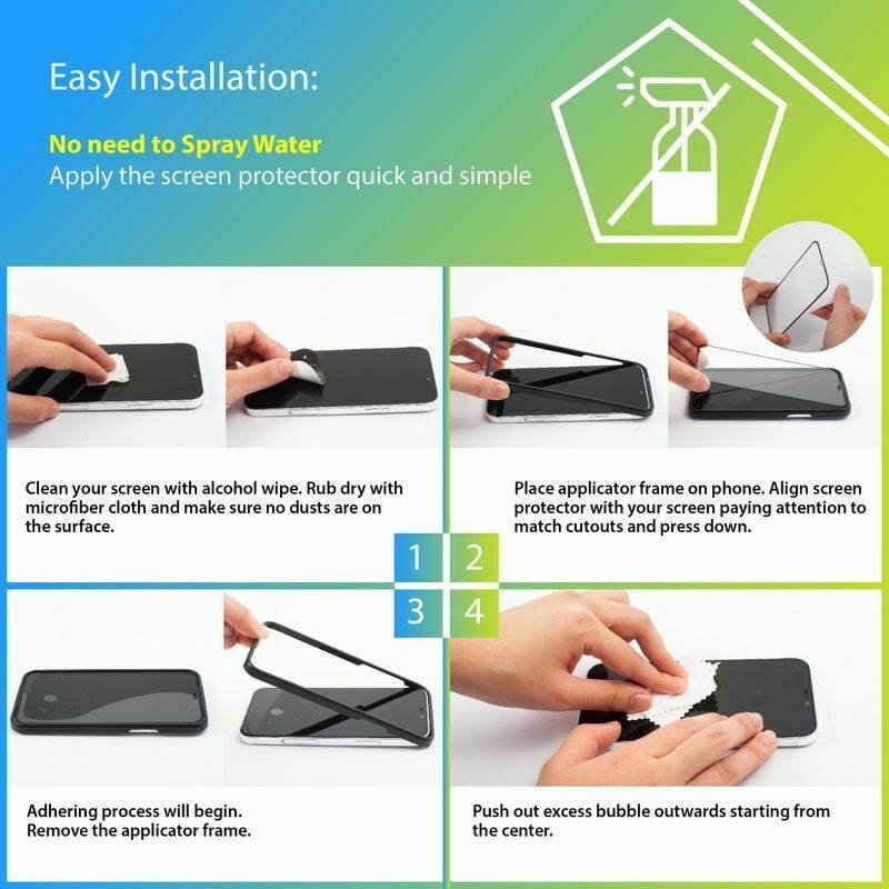 2x Privacy Tempered Glass Screen Protector for iPhone 12  12 Pro 6.1" Anti-