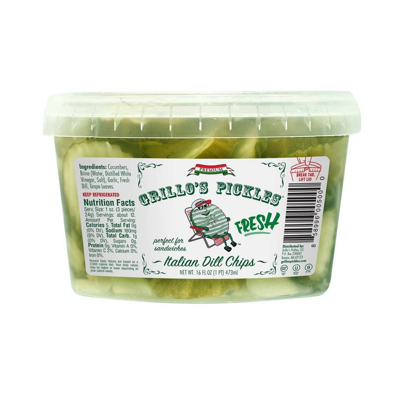 Grillo's Pickles Italian Dill Chips - 16oz