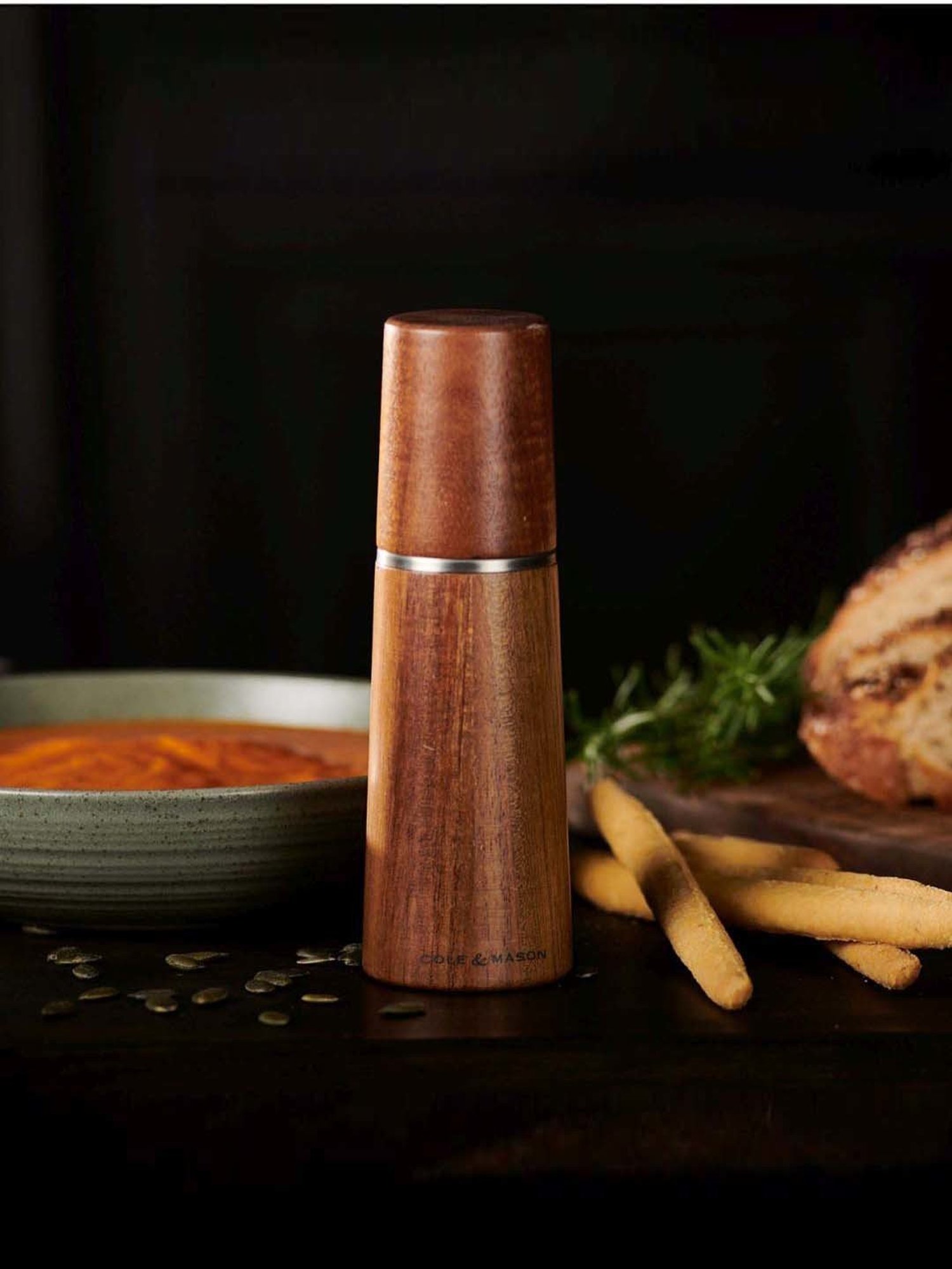 Cole & Mason Marlow Brown Acacia Wood Salt & Pepper Mill - Set of 2