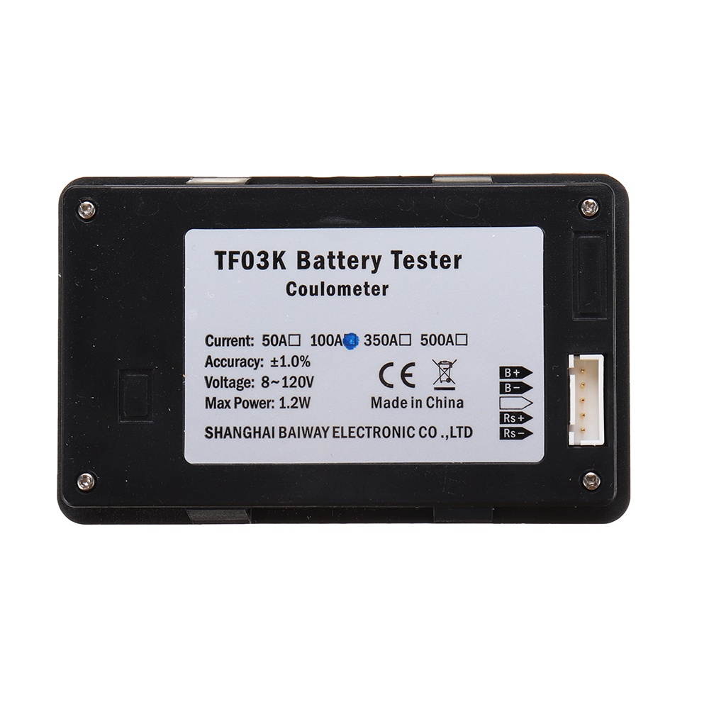 Baiway TF03K Multifunctional Coulomb Meter Electric Car Touring Car Battery  Power Indicator Voltmeter