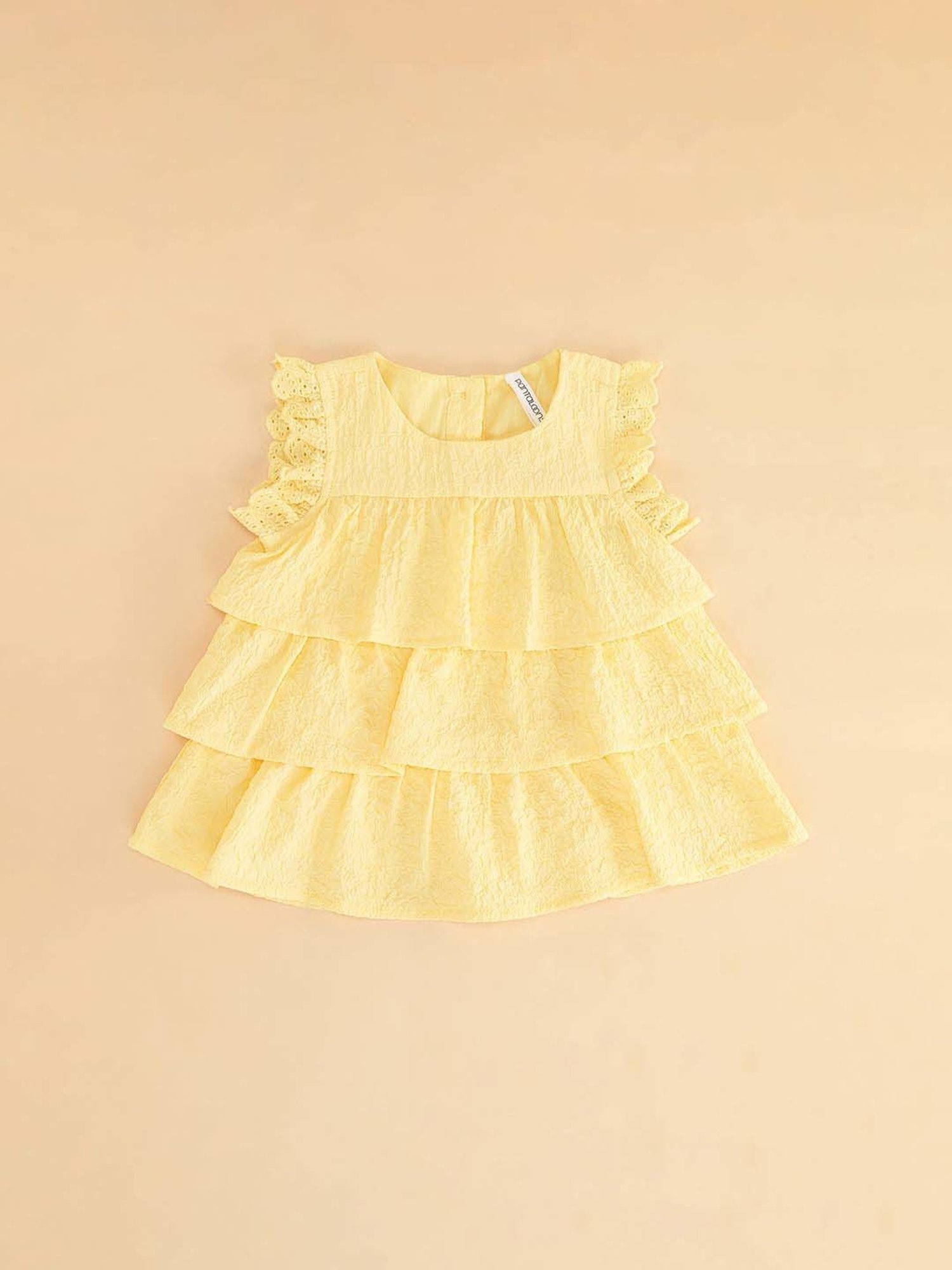 Pantaloons Baby Yellow Cotton Regular Fit Dress