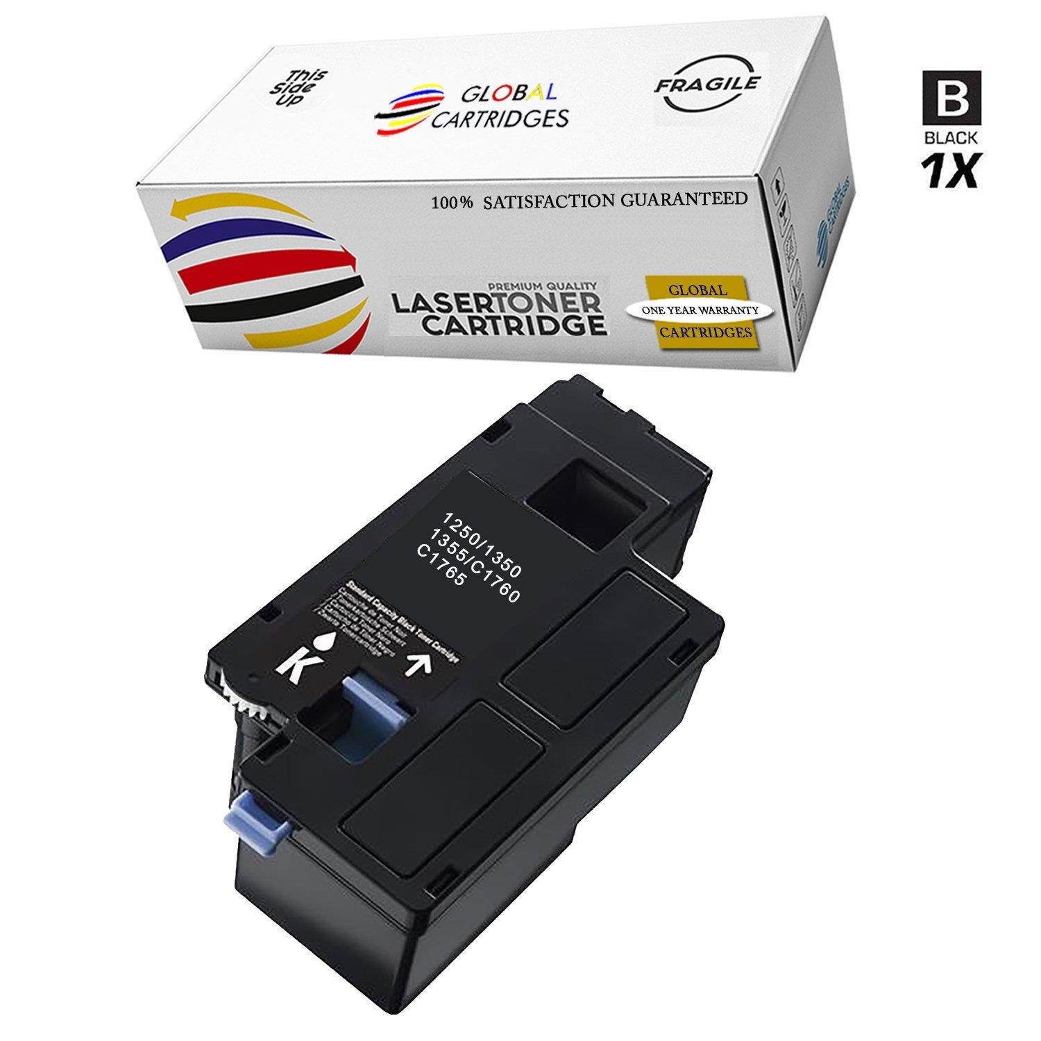 Global Cartridges Compatible Toner Cartridge Set Replacement for Dell 1250/1350 / 1355 / High Yield 331-0777, 331-0778, 331-0779, 331-0780(Black,Cyan,Yellow,Magenta)