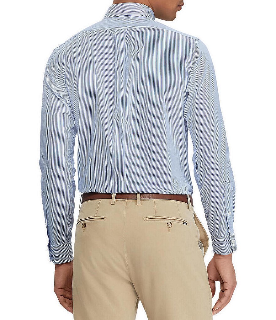 Polo Ralph Lauren Classic-Fit Striped Poplin Stretch Long-Sleeve Woven Shirt