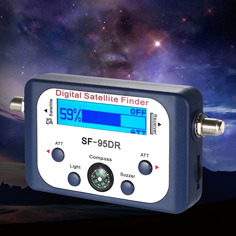 Satellite Signal Meter, Digital Satellite Finder Satellite Signal Meter Mini Digital Satellite Signal Finder Meter with LCD Display Digital Satfinder with Compass