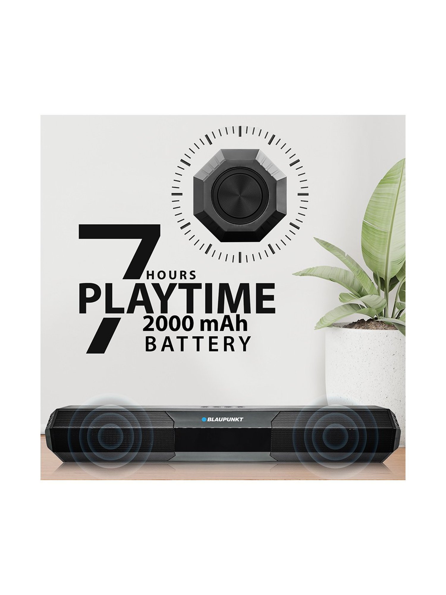 Portronics Decibel 24 | 10W Bluetooth Soundbar Speaker With In Built Mic (Black)