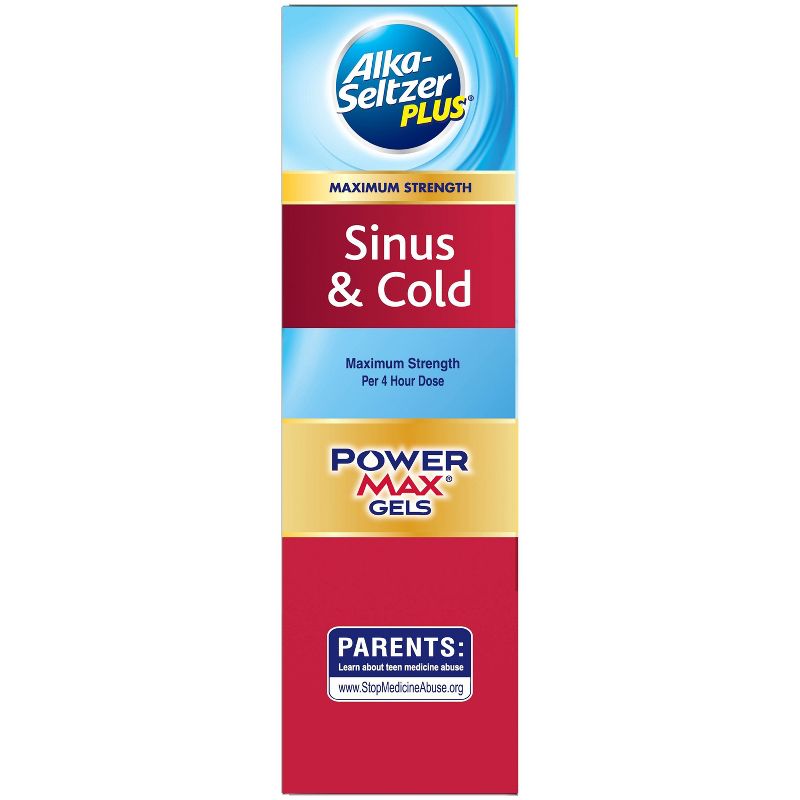 Alka-Seltzer Plus PowerMax Sinus & Cold Day/Night Liquid Gel Capsules - Acetaminophen - 24ct