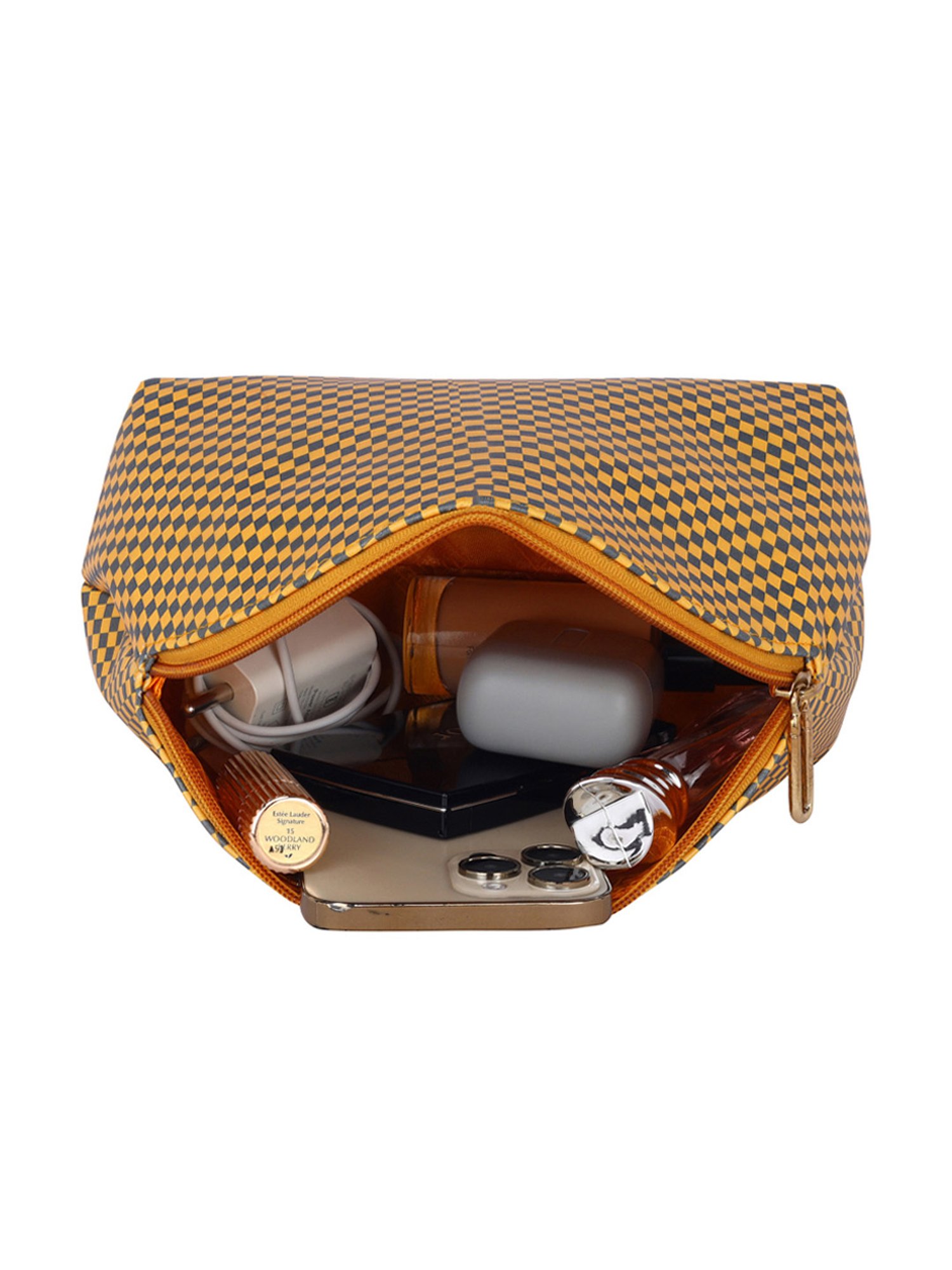 Eume Marigold Yellow Leather Satchel Handbag