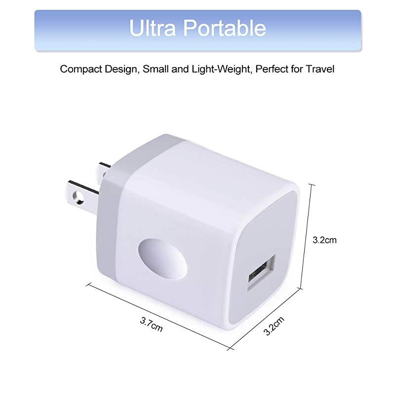 Wall Charger Micro Cable4Kit Charging Block Charger Cube Plug with Android Micro Cord Cable Compatible Samsung Galaxy S7 Edge A10 A6 M10 J7 J8 S6 S5 Note 4 5 LG HTC Moto Android Phone
