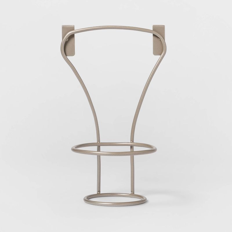 Curved Shower Caddy with Soap Tray Light Silver 24.15" - Elegant Home Fashions