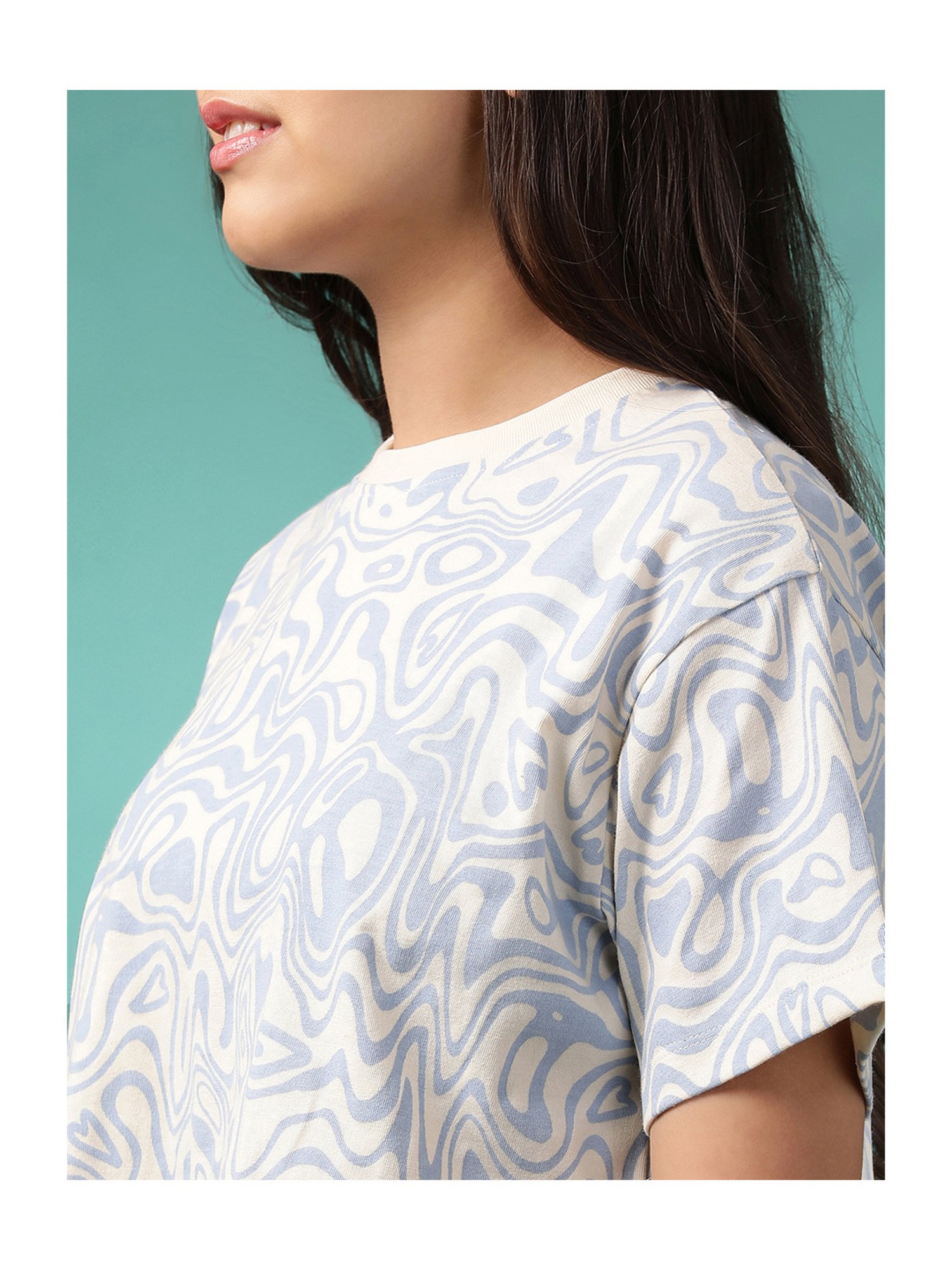 Lil Tomatoes Girls Blue & White Printed Top with Shorts