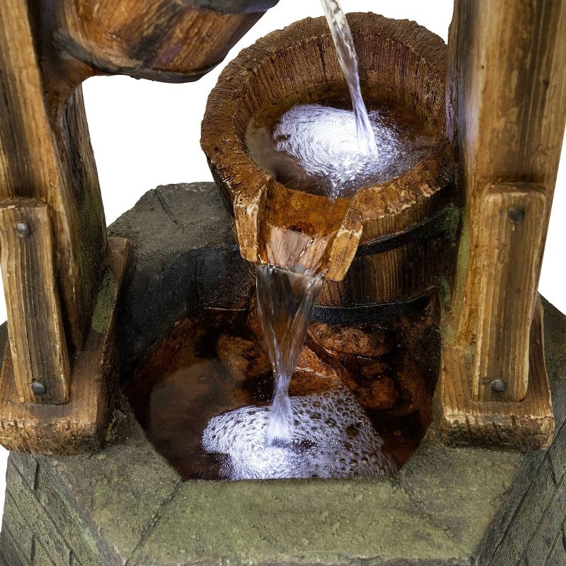 Alpine 32" Water Well Barrel Fountain