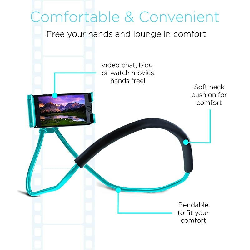 Phone Neck Holder Gooseneck Lazy Neck Phone Mount to Free Your Hands for iPhone Android Smartphone