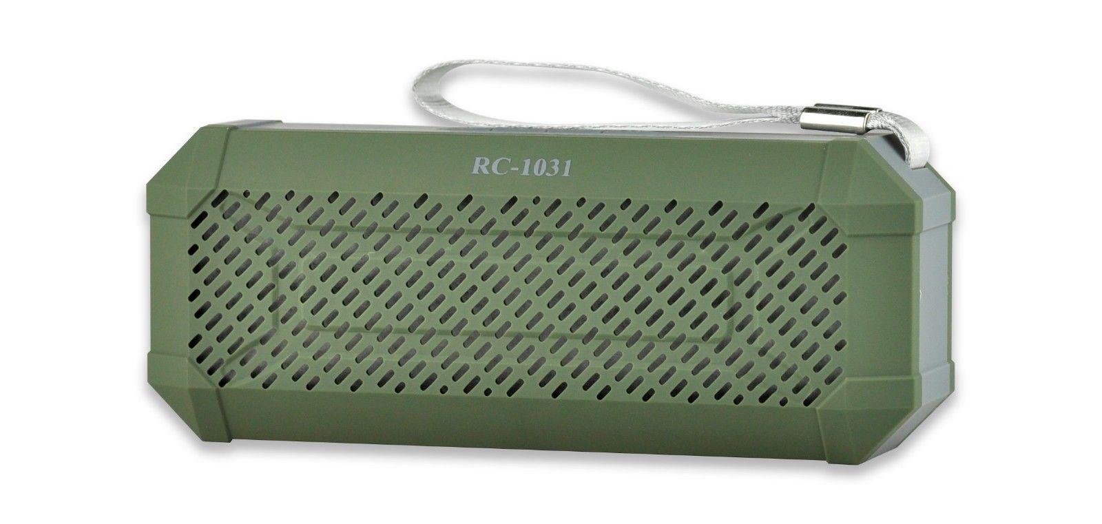 Wireless Bluetooth Portable Speaker with FM & LED Light Show TF/SD Ready (Green)