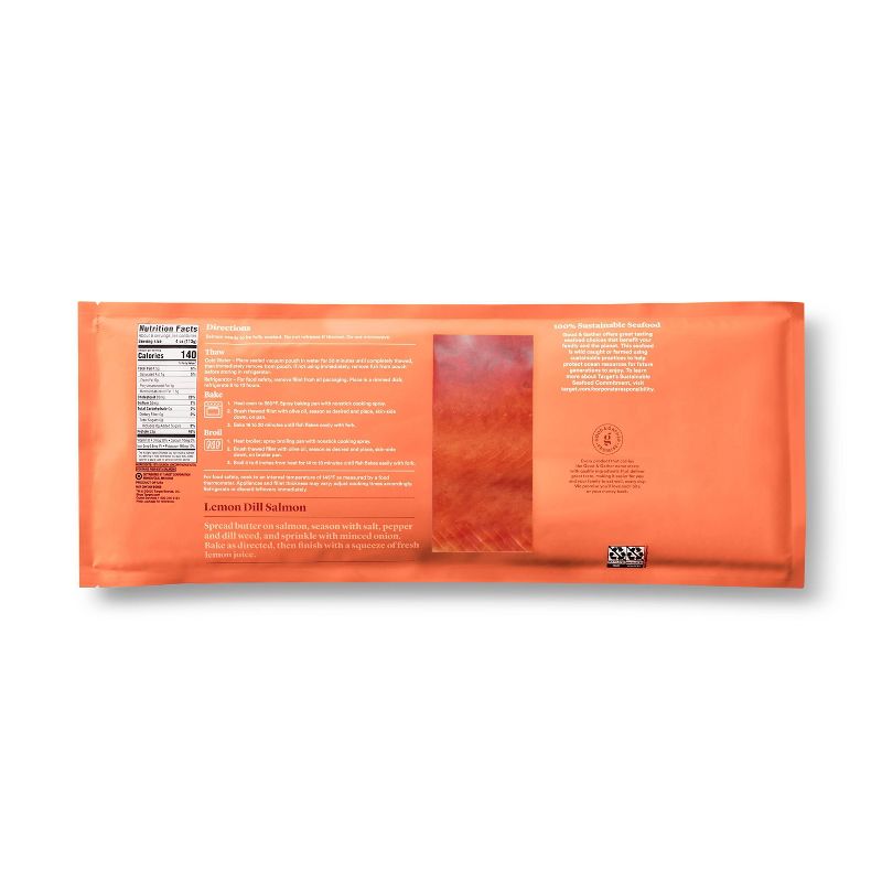Alaska Keta Salmon Skin On Full Side Fillet - Frozen - 24oz - Good & Gather™